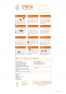 Calendario laboral Comunidad Valenciana 2022 DOGV PDF imprimir - Calendari laboral Comunitat Valenciana 2022 PDF DOGV imprimir