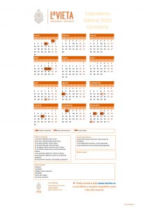 Calendario laboral de Cantabria 2022 PDF para imprimir descargable