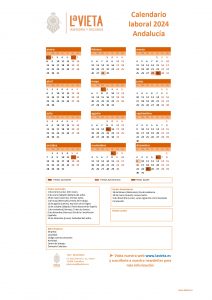 Calendario laboral andalucia 2024 pdf para imprimir festivos andalucia 2024 calendario del trabajador andalucia 2024 lavieta asesoria gestoria laboral