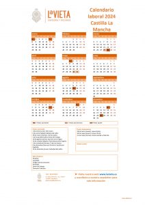 Calendario laboral castilla la mancha 2024 pdf para imprimir festivos castilla la mancha 2024 calendario del trabajador castilla la mancha 2024 lavieta asesoria gestoria laboral