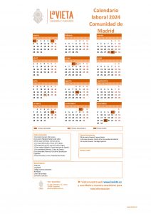Calendario laboral comunidad madrid 2024 pdf para imprimir festivos comunidad madrid 2024 calendario del trabajador comunidad madrid 2024 lavieta asesoria gestoria laboral