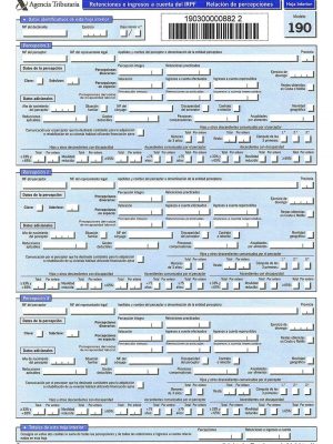 modelo 190, resumen de modelo 111, retenciones de personal, retenciones de profesionales, mod 190 modelo 190, resumen de modelo 111, retenciones de personal, retenciones de profesionales, mod 190