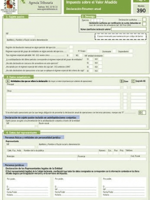 modelo 390, resumen de iva, resumen anual, mod 390 iva, aeat, hacienda, resumen iva modelo 390, resumen de iva, resumen anual, mod 390 iva, aeat, hacienda, resumen iva